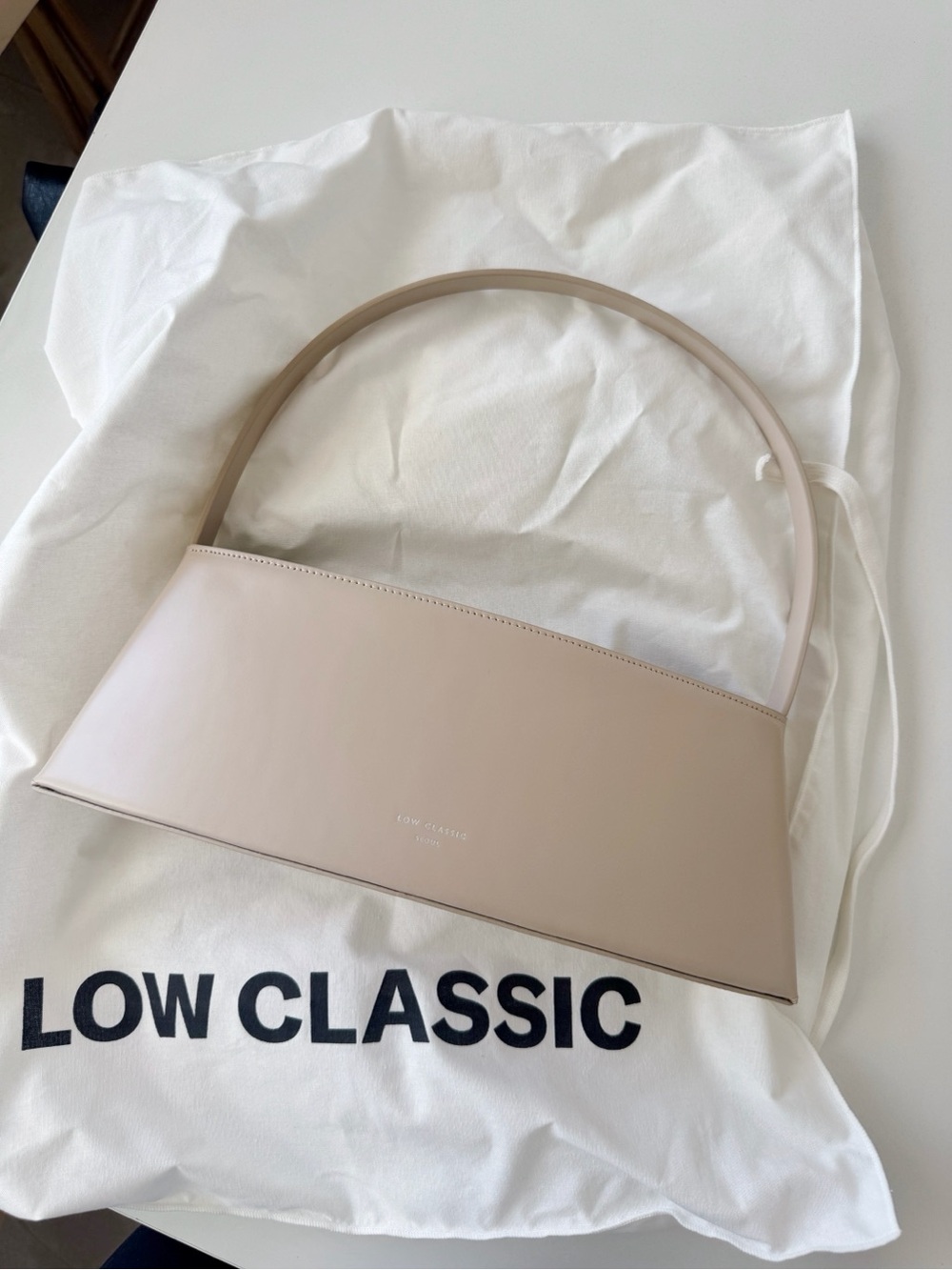 Low Classic Taupe Shoulder Bag